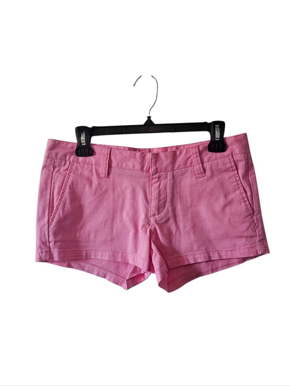NWT Hurley Lowrider 2.5 Mini Shorts Pink Size 5 Y2K Low Rise Chino Deadstock